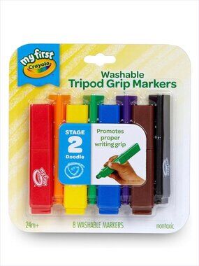 Crayola Nontoxic Washable Tripod Grip Markers New Sealed Add-On Item Age 2+